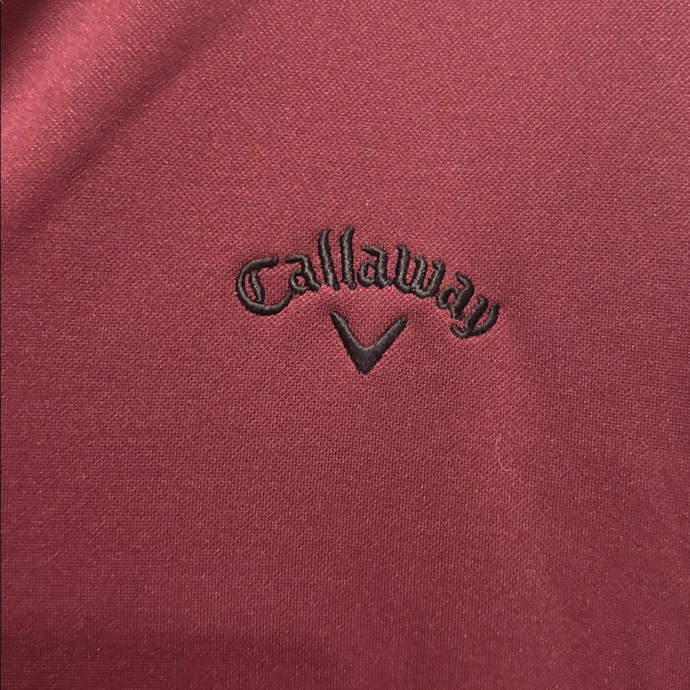 Callaway - Men's Quarter golf Zip Fleece Pullover. Size Large. Red Burgundy NWOT - Picture 5 of 14